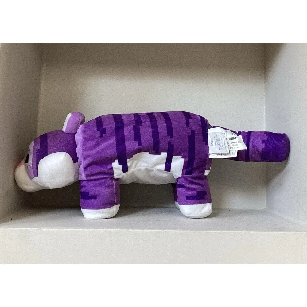 Minecraft Legends Purple Tiger Pillow Plush Buddy Mfg 22